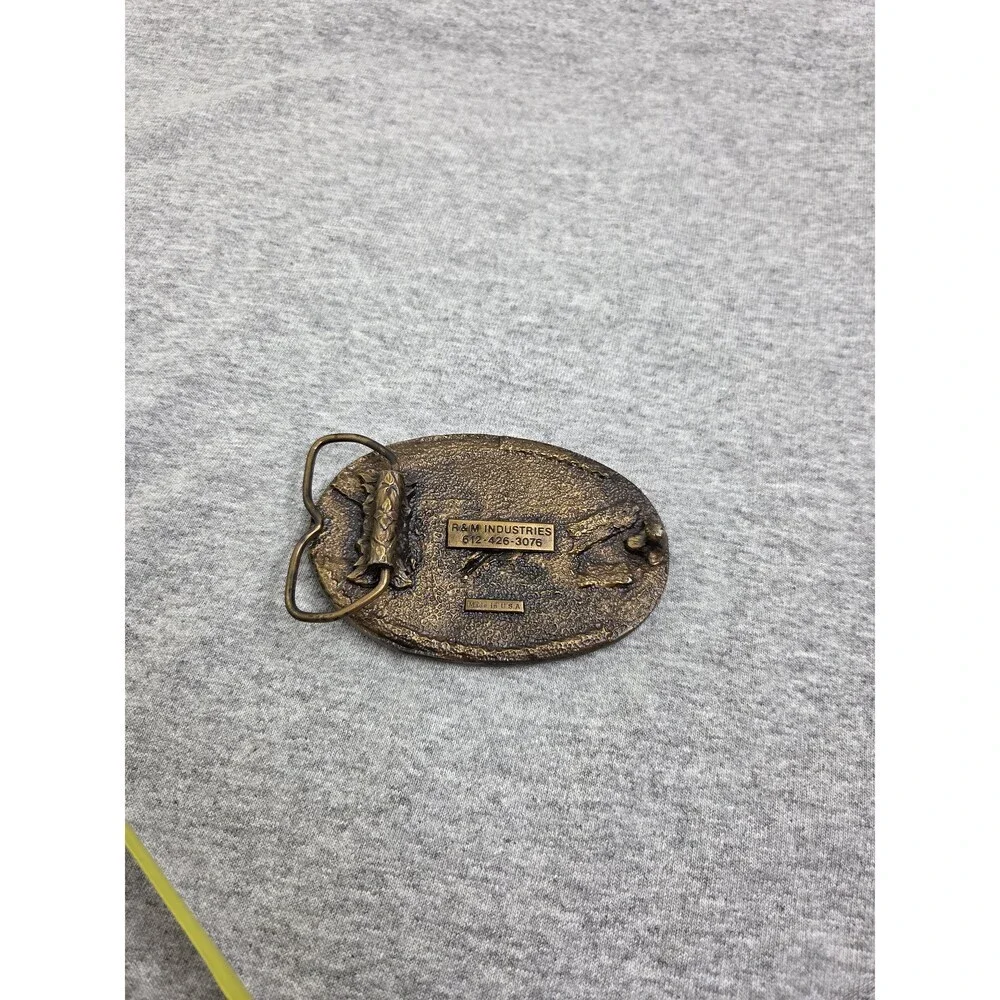 Bricklayers Craftsmen Union 100 Year Brass Belt Buckle Minneapolis